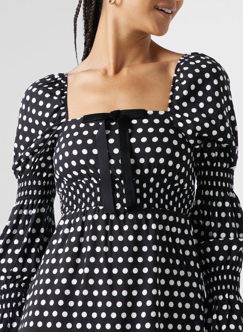 Miss Selfridge Polka Dot Mini Dress  - Image 3