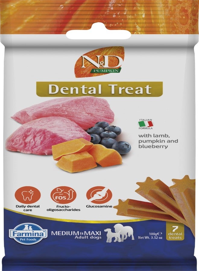 Farmina N&D Pumpkin Dog Treats, Lamb & Blueberry, Adult Medium/Maxi, 100g