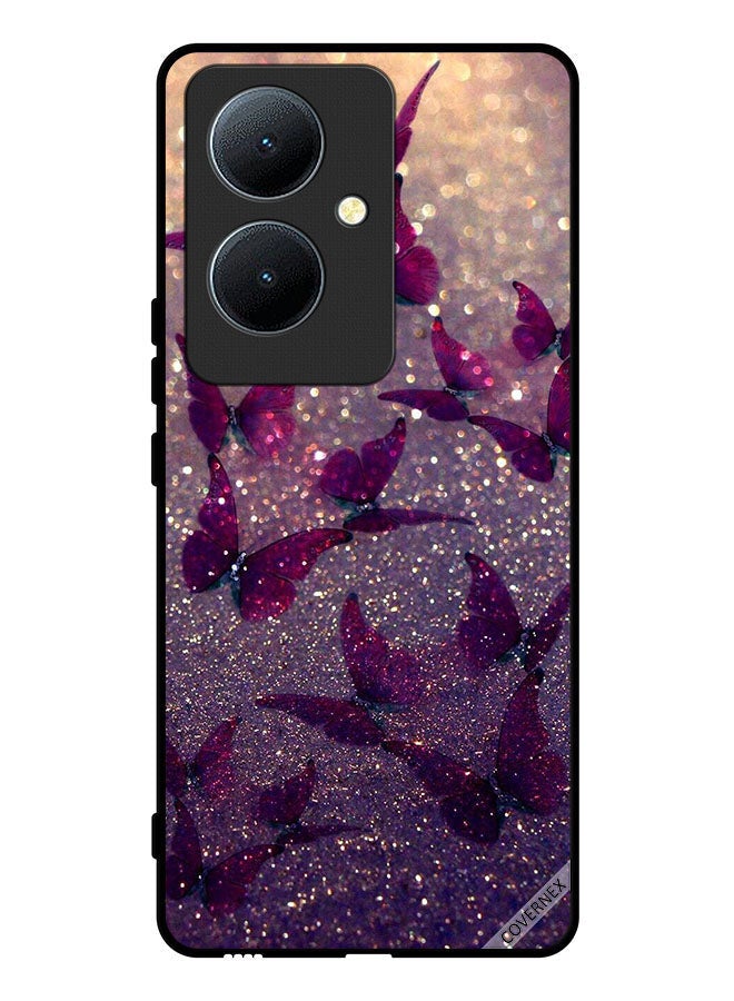 Covernex Protective Case Cover For Vivo Y78+ 5G Glitter Butterflies - Image 1