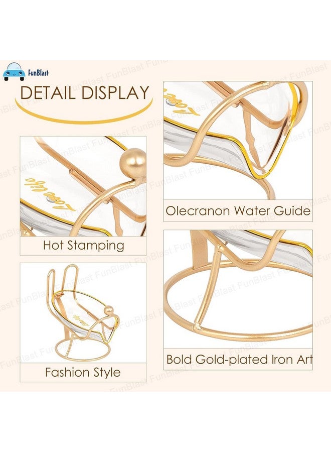 FunBlast Soap Case for Bathroom - Vintage Luxury Soap Dish Holder, Soap Stand Holder for Bathroom, Kitchen, Self-Draining Soap Holder - Random Color - Image 4