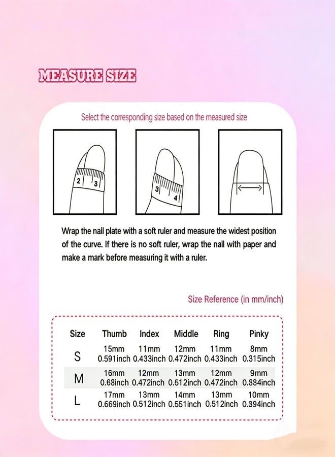 OCOUYVD Press on Nails Handmade 3D Pink White Gradient Flower False Nails Short Square Fake Nail Glossy White French Tip Elegant Floral Style Thick Acrylic Nail Salon Quality Stick on Nails for Women (M) - Image 5