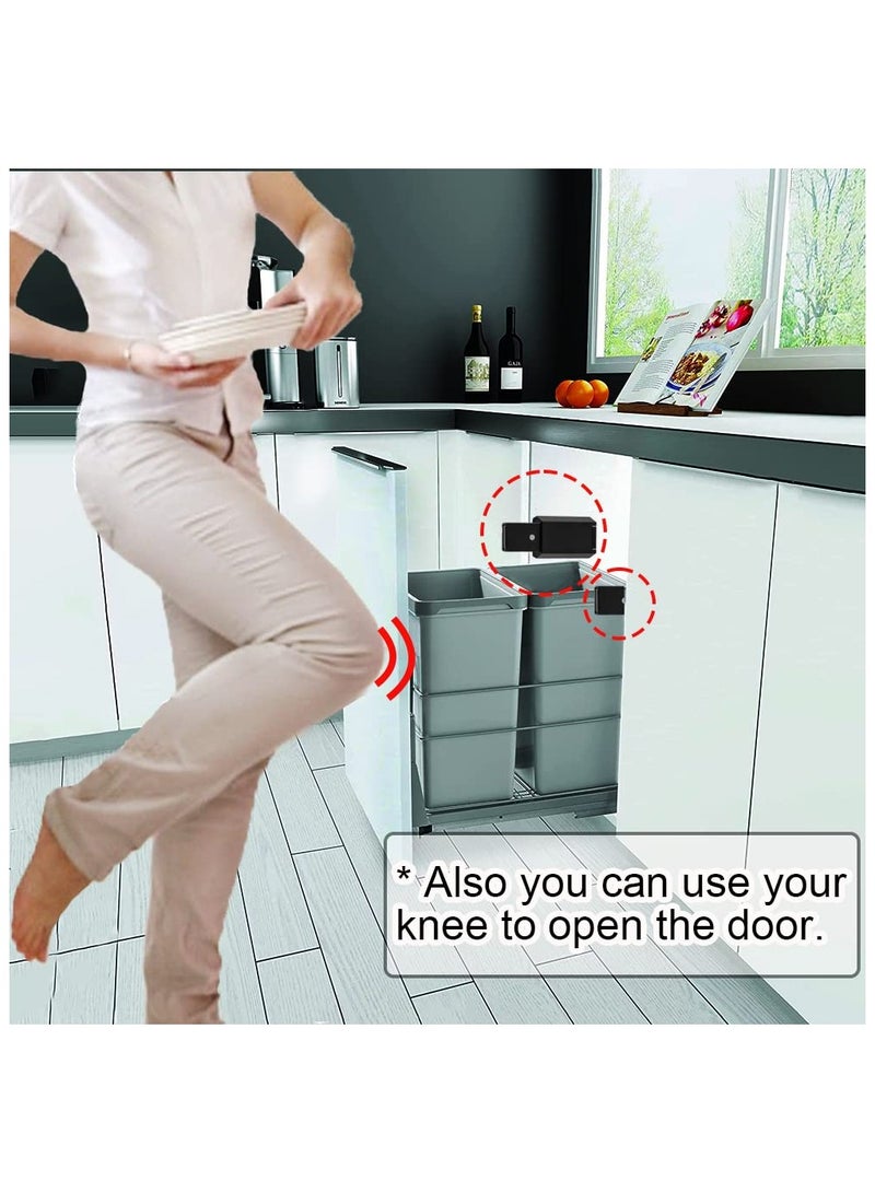 Cobest Heavy Duty Push to Open Door, Latch Cabinet Hardware, 4 Pack Magnetic Push Latch & Lock for Hidden Door Touch Latch and Catch,  Drawer Magnet Push Release Tip on Closet Strong Pop Out (Black) - Image 4