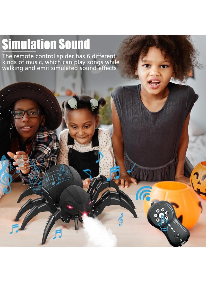 CMGTYYD Realistic RC Spider Robot Toy，Remote Control Spider with Spray, Lights, Music, and LED Eyes – Perfect Gift for Kids Ages 6-12, Great for Pranks, Halloween Decorations, and Realistic Scurrying Action - Image 4