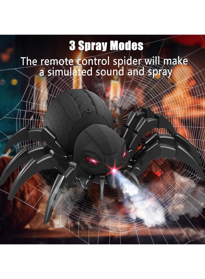 CMGTYYD Realistic RC Spider Robot Toy，Remote Control Spider with Spray, Lights, Music, and LED Eyes – Perfect Gift for Kids Ages 6-12, Great for Pranks, Halloween Decorations, and Realistic Scurrying Action - Image 3