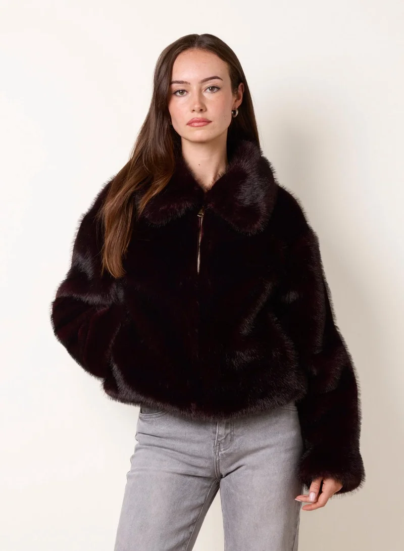 Plush Faux Fur Coat