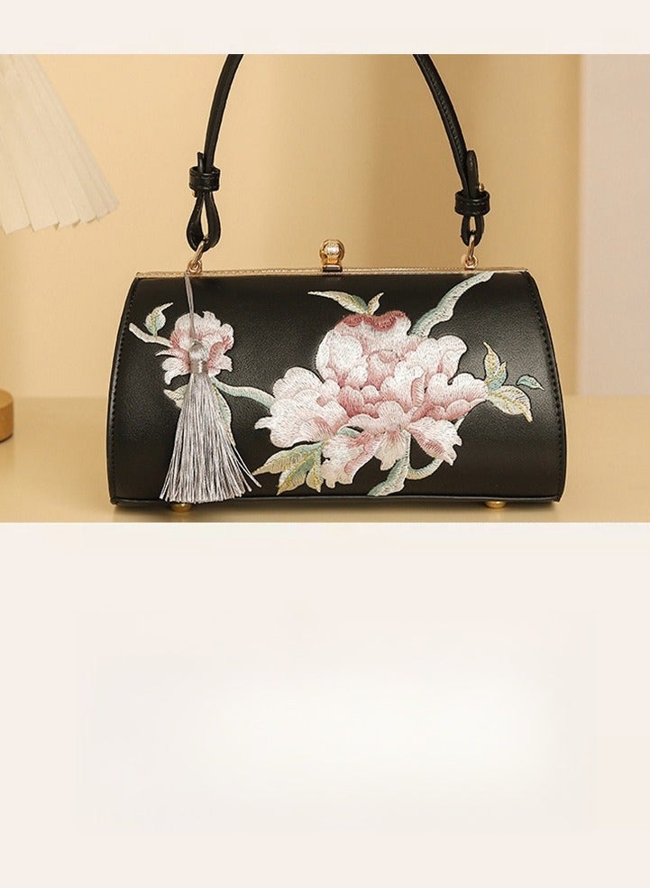 Embroidered Tassel Bag, Chinese Banquet Style Handbag - Image 3