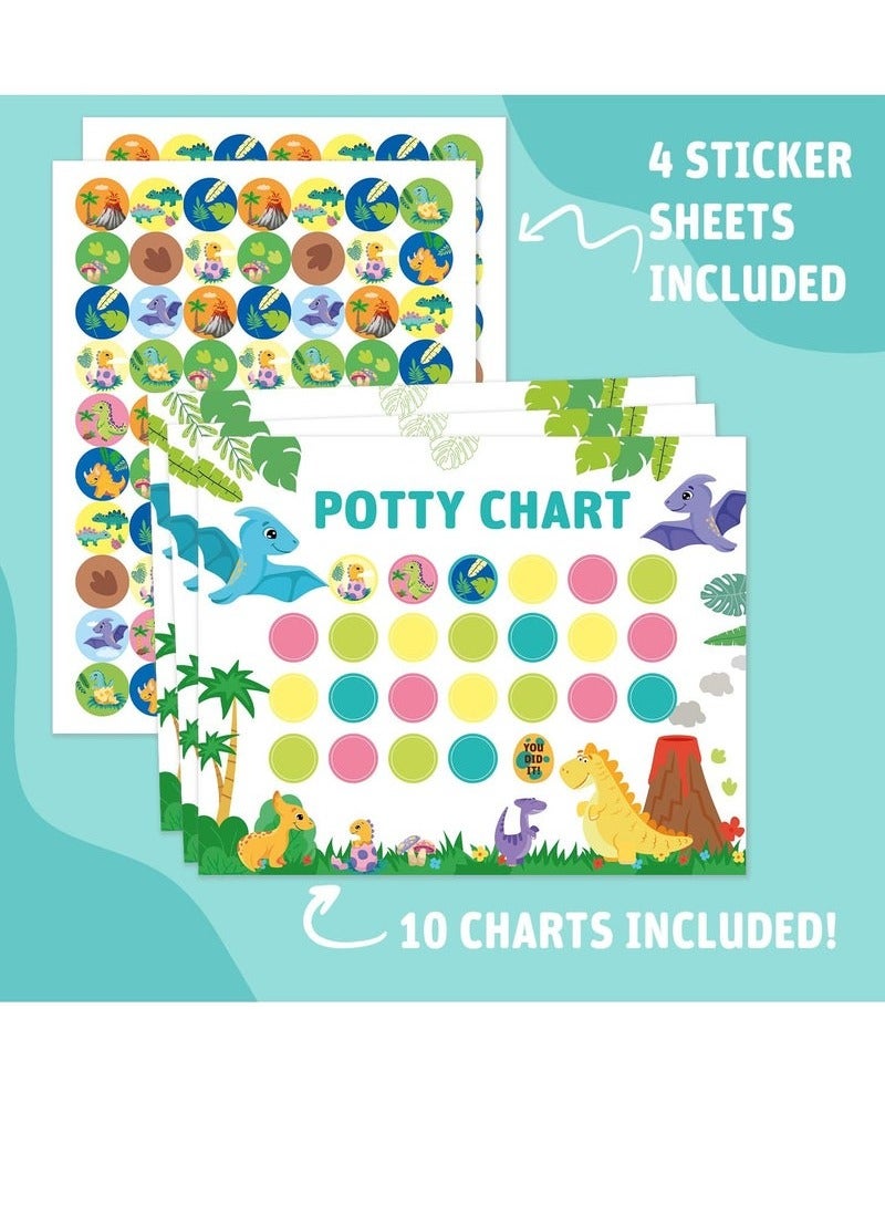 Potty Training Chart for Toddler, Potty Chart for Boys with Stickers, Sticker Chart for Kids Potty Training, Reward Sticker Chart for Preschool Boys Girls Kids (Dinosaur) - Image 4