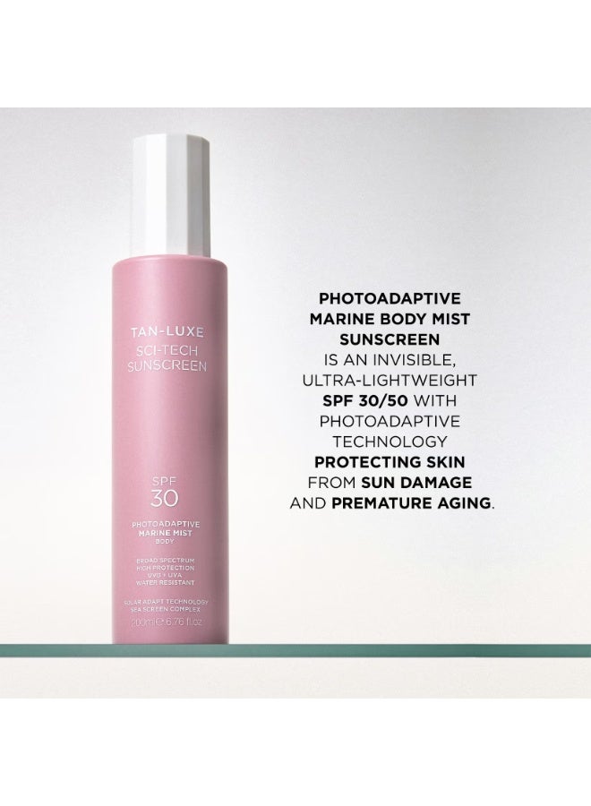 Tan-Luxe Sci Tech Sunscreen Photo-Adaptive Body Mist SPF 30 200ml - Image 2