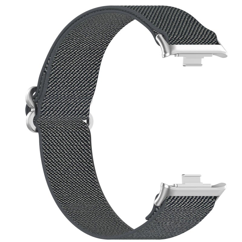 إيروريكس لساعة Xiaomi Smart Band 9 Pro / 8 Pro سوار ساعة مضفر من النايلون (رمادي غامق) - Image 3