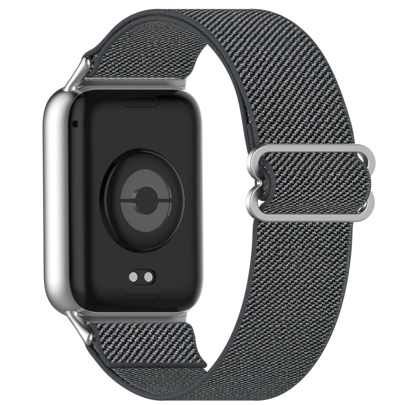 إيروريكس لساعة Xiaomi Smart Band 9 Pro / 8 Pro سوار ساعة مضفر من النايلون (رمادي غامق) - Image 2