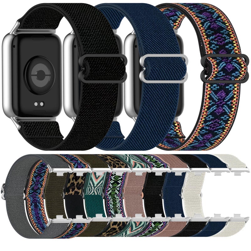 إيروريكس لساعة Xiaomi Smart Band 9 Pro / 8 Pro سوار ساعة مضفر من النايلون (رمادي غامق) - Image 5