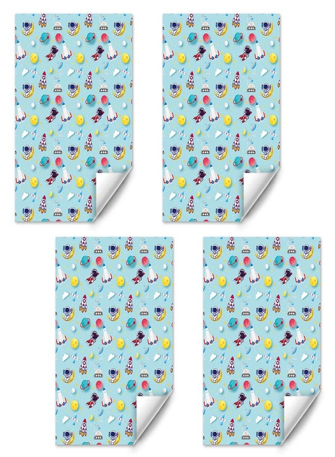 Boerni Out Space Wrapping Paper for Boys Girls Kids, Astronauts Rockets Moon Satellites Probes Planets Pattern Space Galaxy Wrapping Paper for Space Sky Fanatics Women Men Birthday Party Gift Wrap Paper - Image 3