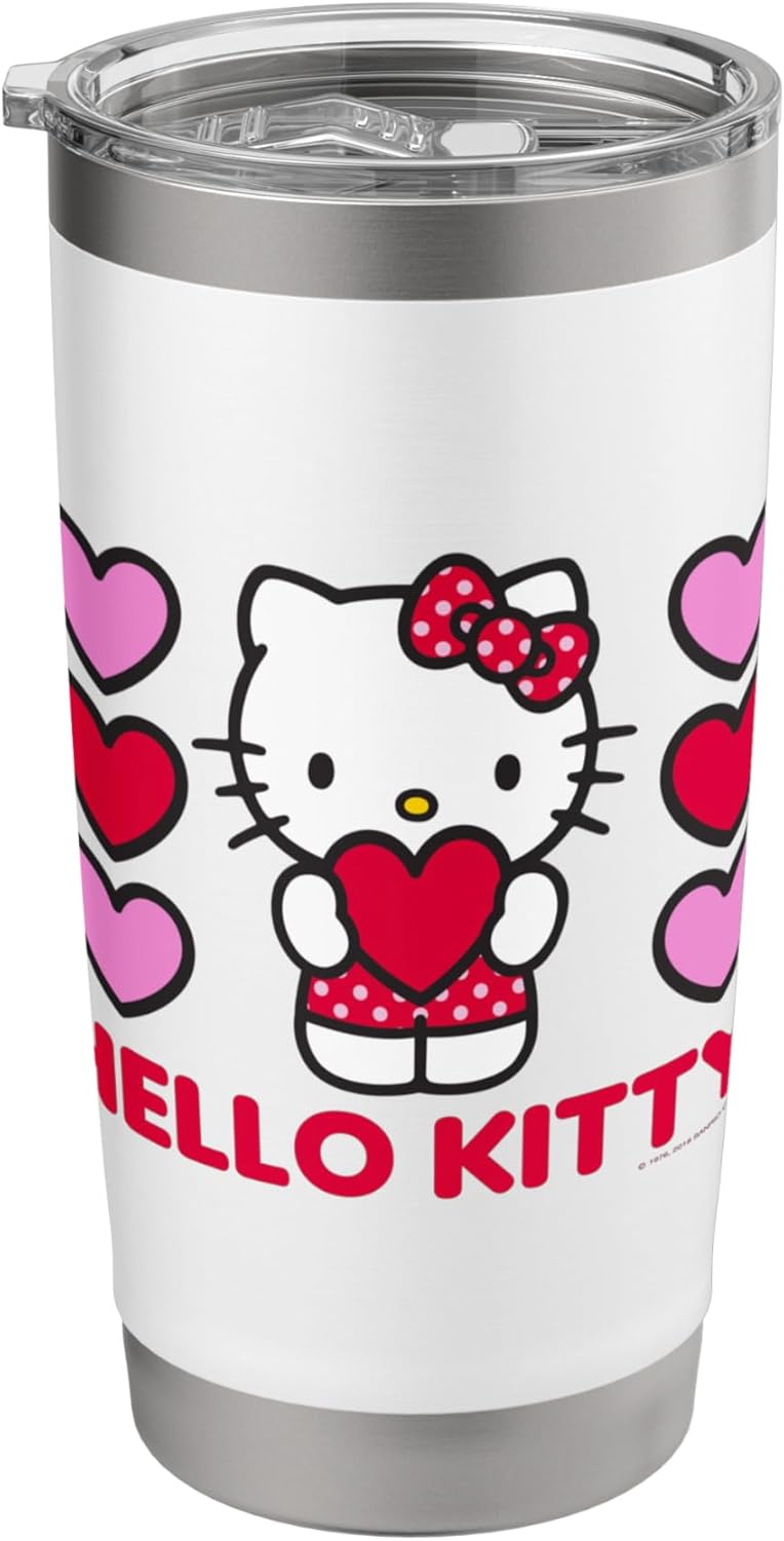 Hello Kitty Hello Kitty Valentine Hearts Shirt Stainless Steel Insulated Tumbler  - Image 1