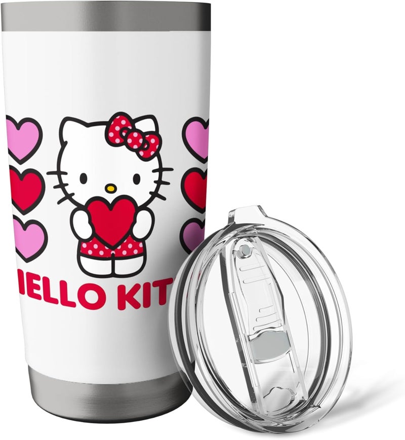 Hello Kitty Hello Kitty Valentine Hearts Shirt Stainless Steel Insulated Tumbler  - Image 5