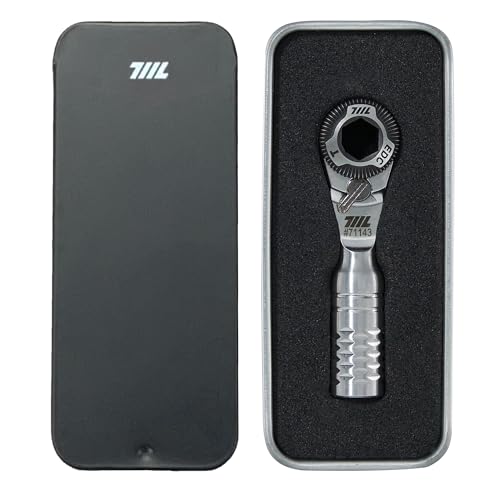711L Mini Ratchet Wrench TG - One of the World's Smallest 1/4" EDC Ratchet Wrench For Tight Spaces - Stainless Steel - For Double-ended Bits - Image 1