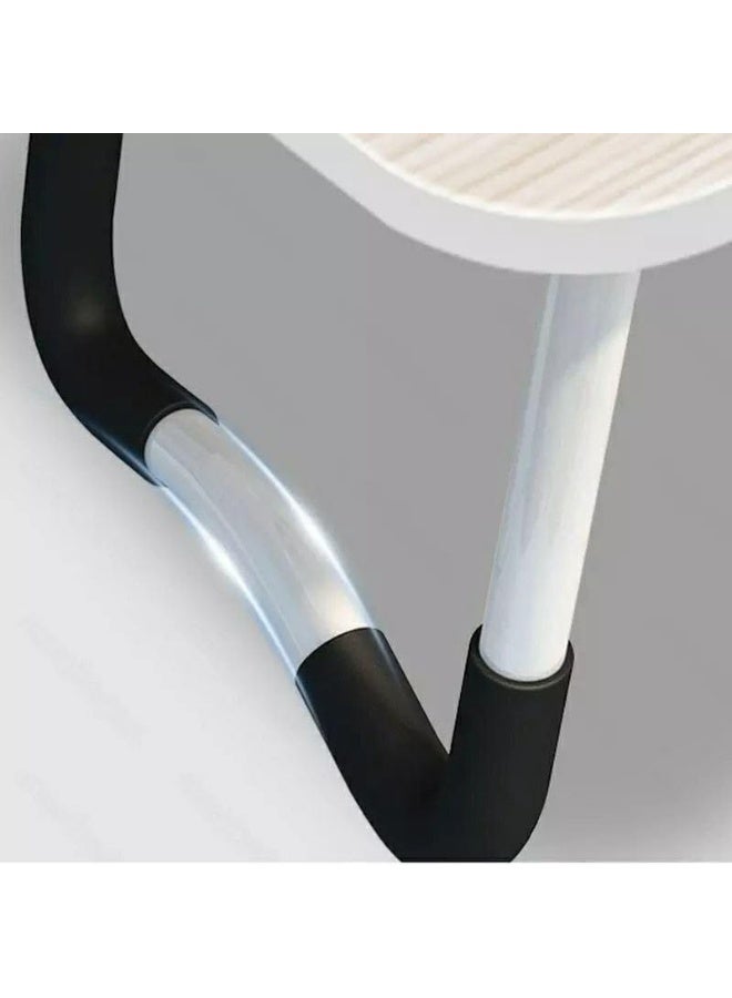 طاولة لاب توب خشبية متينة مع أرجل معدنية مضادة للصدأ مع فرامل كوب وحامل تابلت قابلة للطي والتخزين  60 فى 40 فى 28 سم - Image 2