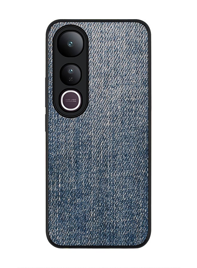 Stylizedd غطاء لجهاز vivo V50 Lite، حماية كاميرا نحيفة، غطاء هاتف مضاد للصدمات - طباعة دنيم داكنة