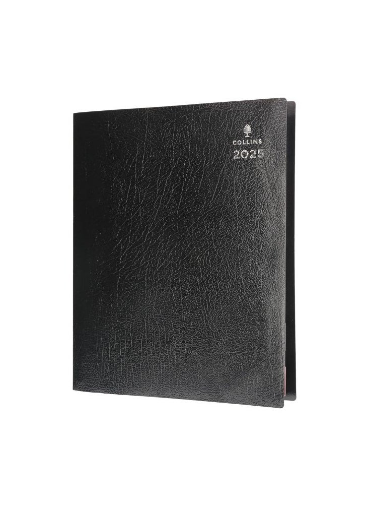 Collins Collins Leadership 2025 Diary for Professionals - A4 Day to a Page Business Planner (Appointments) - Graphite - (CP6743.99-25) - Premium Professional Appointments Planner with Leathergrain Cover  - Image 1