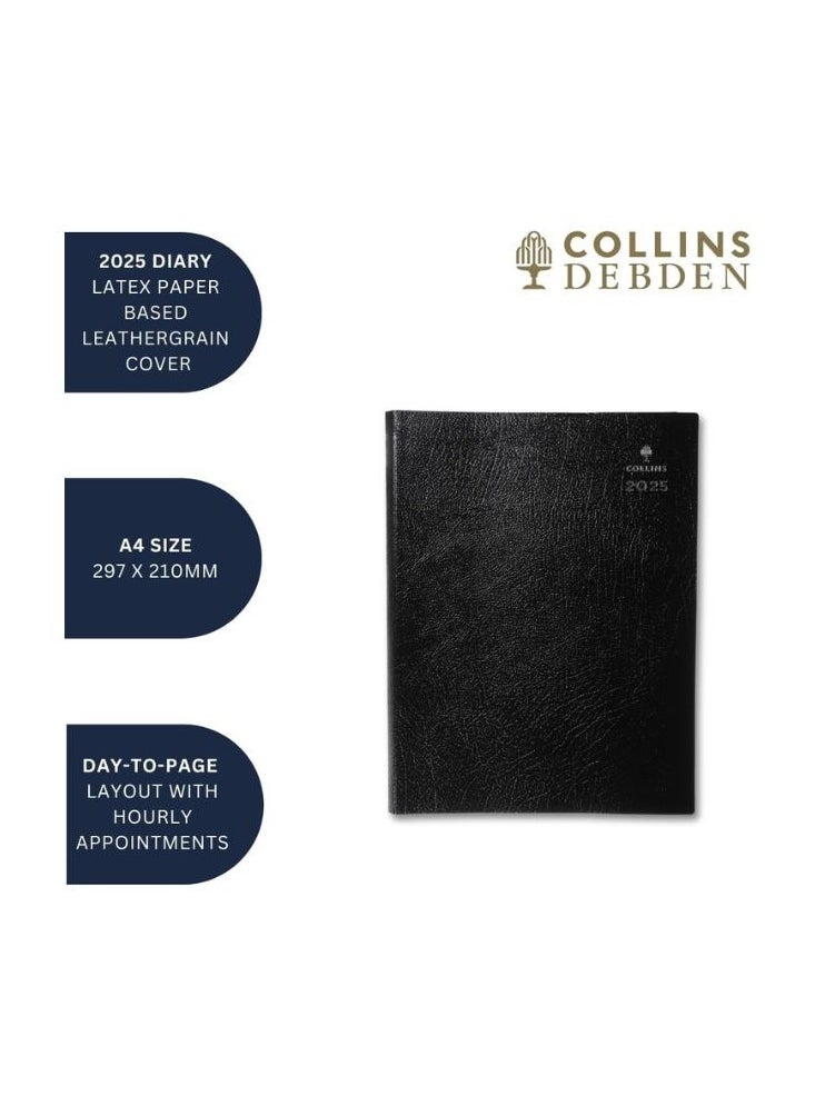 Collins Collins Leadership 2025 Diary for Professionals - A4 Day to a Page Business Planner (Appointments) - Graphite - (CP6743.99-25) - Premium Professional Appointments Planner with Leathergrain Cover  - Image 4