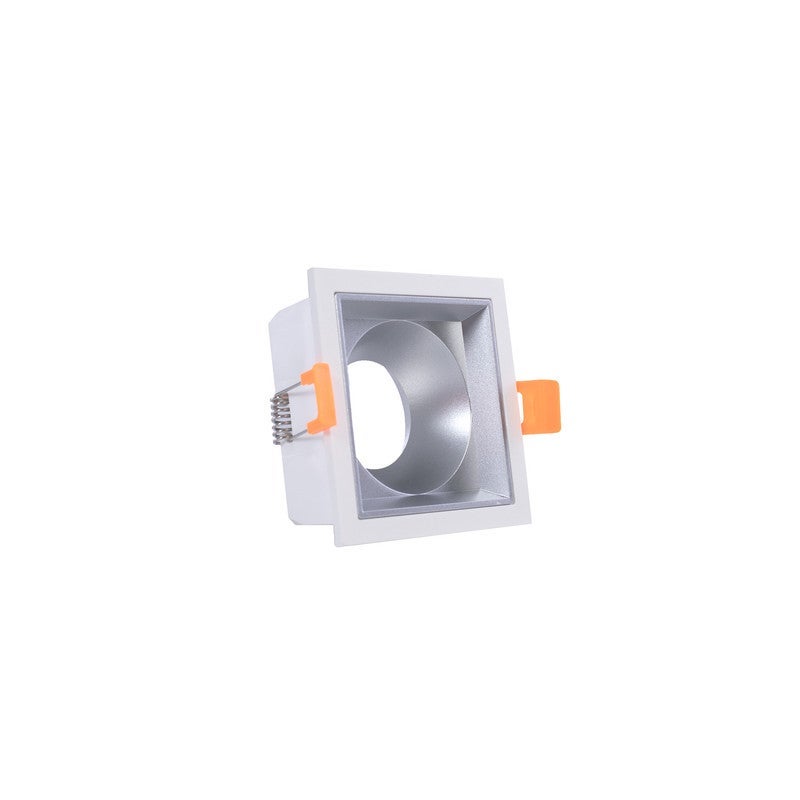 Jana Light Empty square plastic spotlight, white and silver, Jana Light LT-231 quantity 10 - Image 2