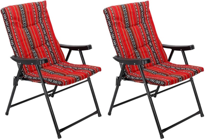 التيس كرسي رحلات قابل للطي تراث سعودي (2 حبات) Heavy Duty Folding Camping Chair SKT1 - Image 1