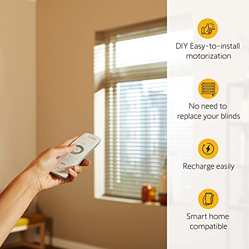 Somfy Clever Tilt Blind Motor Kit - Fits Your Existing 2" Horizontal Blinds - Smart Blinds for Security, Glare, & Natural Light - Automatic Blinds Opener - Includes Remote, Motor, and Charger - Image 2