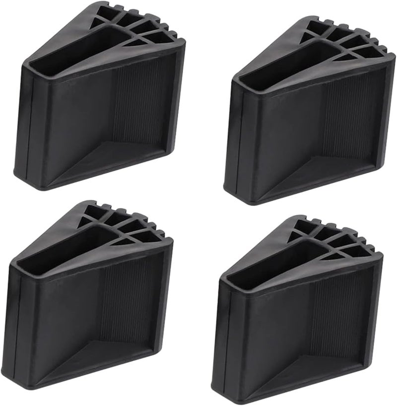 4Pcs Black Ladder Foot Protective Mats Non Skid Pads For Outdoor Furniture Legs - Image 2