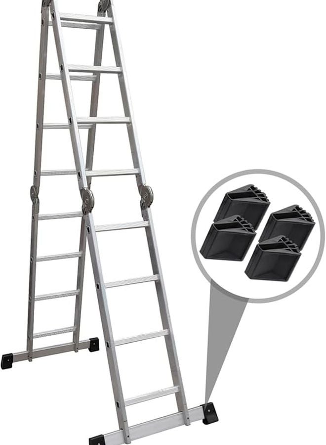 4Pcs Black Ladder Foot Protective Mats Non Skid Pads For Outdoor Furniture Legs - Image 5