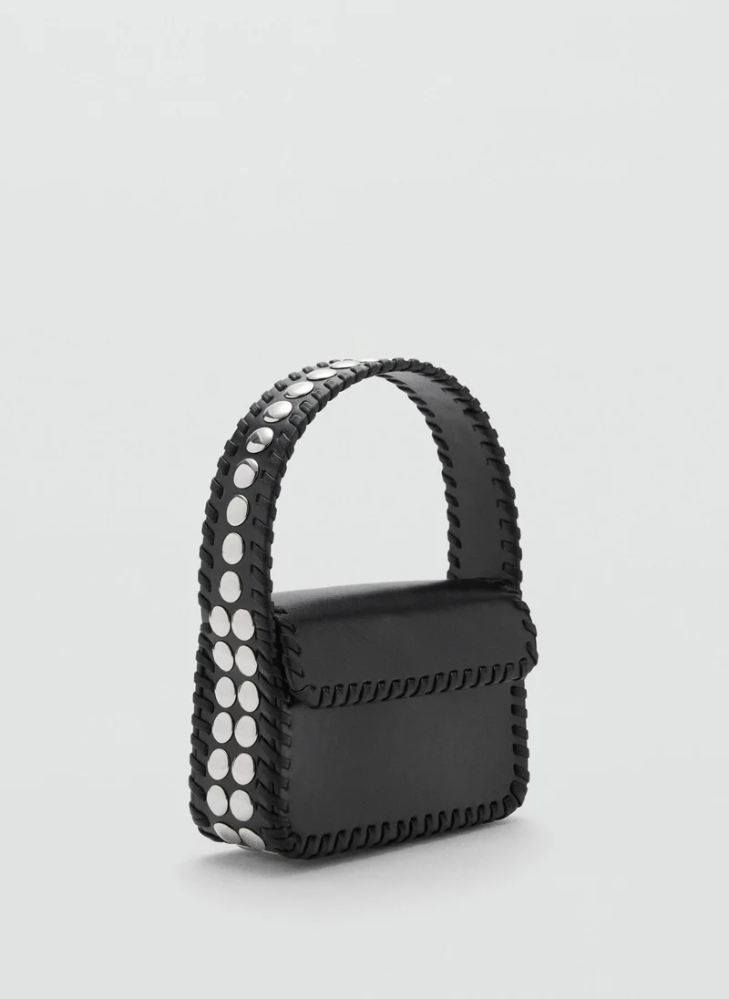 MANGO Casual Studded Handbag