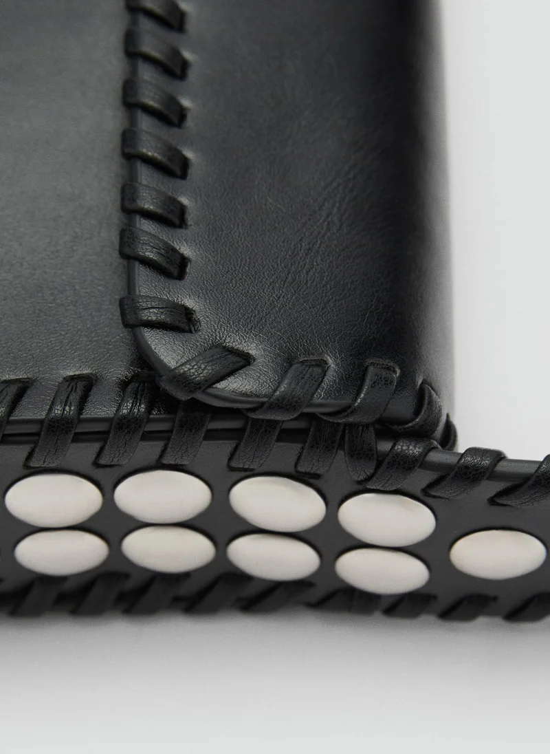 MANGO Casual Studded Handbag