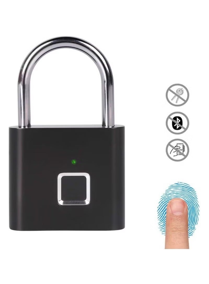 TIGER 🔒 Fingerprint Padlock – One-Touch Biometric Lock for Gym, Locker, Sports Equipment, School & Employee Lockers, Suitcase | Secure, Easy-to-Use, No App or Bluetooth Required | High-Security Fingerprint Lock for Quick Access - Image 1