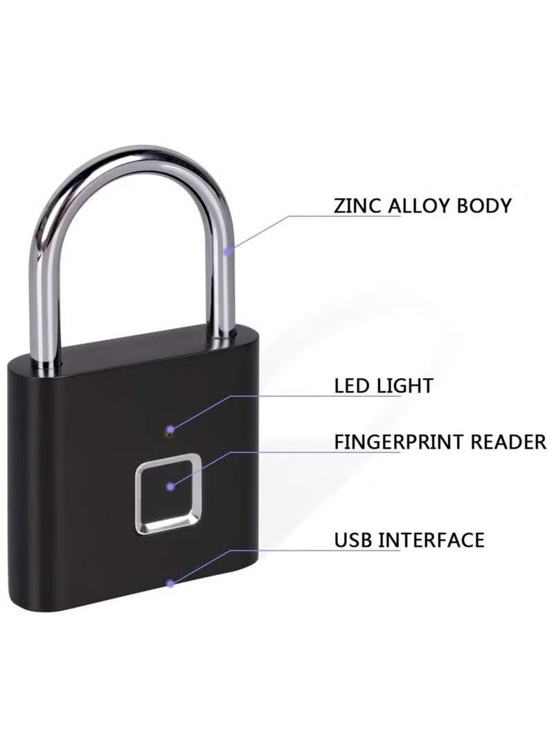 TIGER 🔒 Fingerprint Padlock – One-Touch Biometric Lock for Gym, Locker, Sports Equipment, School & Employee Lockers, Suitcase | Secure, Easy-to-Use, No App or Bluetooth Required | High-Security Fingerprint Lock for Quick Access - Image 4