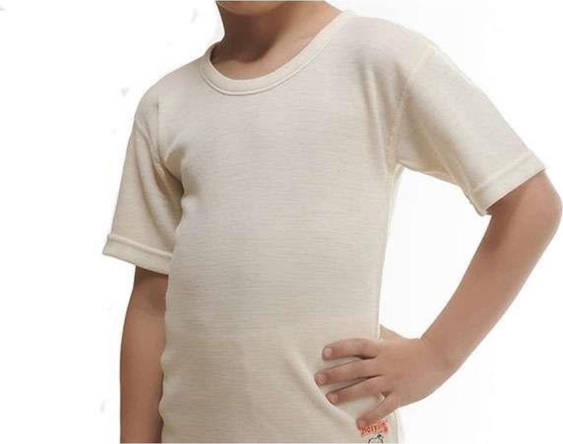 Hasyün - 100% Wool Children's Undershirt Short Sleeve - Image 1
