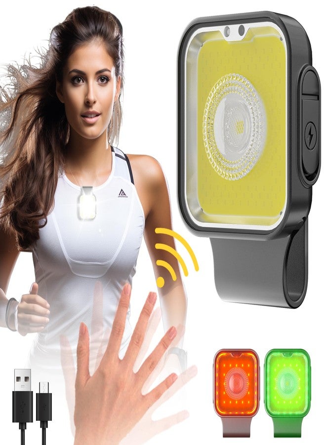 Yls Running Lights for Runners, Rechargeable Clip on Light with 12 Lighting Modes, LED Night Safety-Light for Walking, Camping, Hiking, Jogging, Outdoor Adventure, Black - Image 1