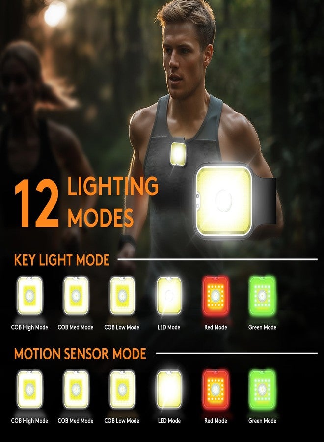 Yls Running Lights for Runners, Rechargeable Clip on Light with 12 Lighting Modes, LED Night Safety-Light for Walking, Camping, Hiking, Jogging, Outdoor Adventure, Black - Image 3