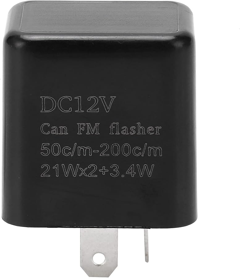 High Power 3 Speed Adjustable LED Turn Signal Flasher Relay 12V DC for Car Motorcycle with Overload Protection ABS Material - Image 1