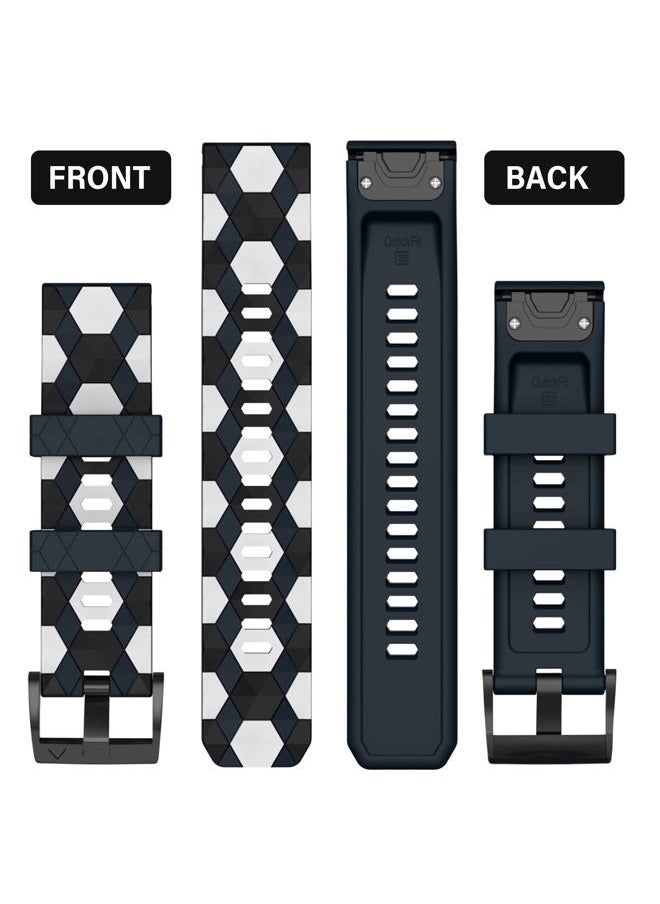 MYSNBKN - Compatible with Fenix 6/6 Pro Band Easy Fit 22mm Soft Silicone Watch Bands Replacement for Fenix 5 Plus/Fenix 5/Fenix 7/Forerunner 935/Forerunner 945/Approach s60/Quatix 5 Smartwatches - Image 1