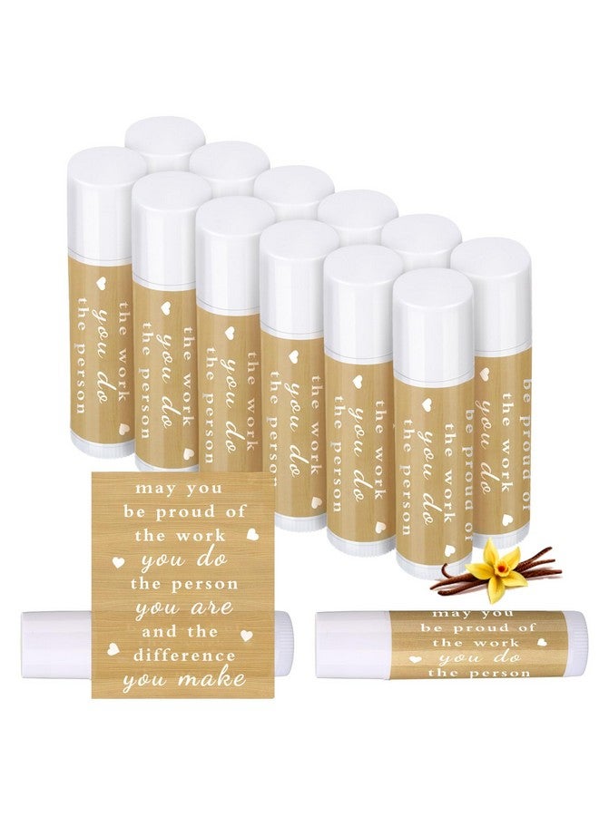Demissle Thank You Gifts For Coworker Lip Balm Bulk Set Inspirational Appreciation Gifts Leaving Farewell Gifts Vanilla Ingredients Lips Care Products For Friends Teacher Worker Employee (12 Pcs) - Image 1