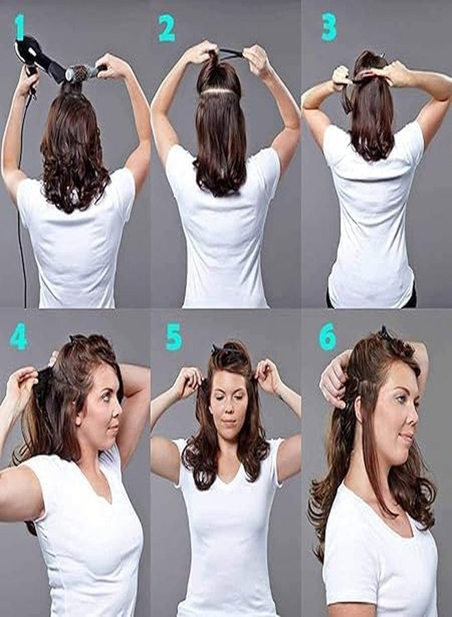 بوكسو - ارتقي بإطلالتك مع وصلات الشعر الطويلة المستقيمة الرائعة ذات 7 طبقات بمشابك لجميع الفتيات والسيدات والعرائس (أسود) - Image 4