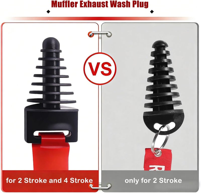 P1TOOLS Muffler Exhaust Wash Plug 0.8 "to 2.2", Rubber Exhaust Silencer Wash Plug for 2 Stroke and 4 Stroke Motorcycle Dirt Bike and ATV, QUAD - Image 3