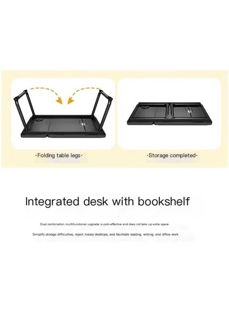 Beauenty Adjustable Portable Lap Desk, Foldable Laptop Table, Ergonomic Design Bed Trayswith Cup Holder, for Work & Study(White) - Image 5