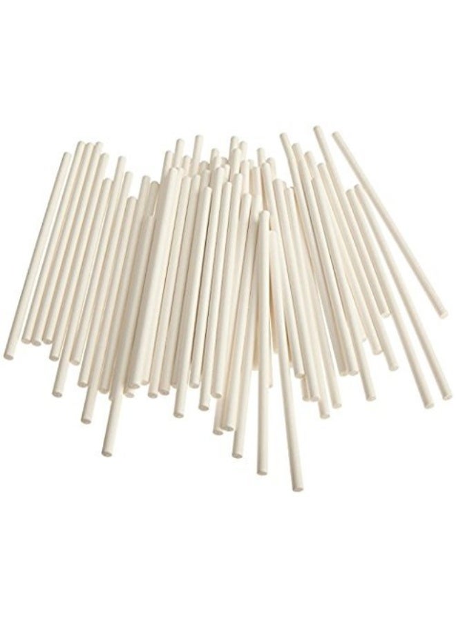 Melostu Cake Pop Sticks, 8" Paper Sticks for Cake Pops, Lollipops, Candy Apples, 100/Pack, Bake Shop Supply