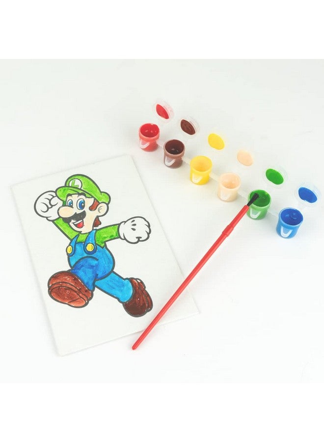 Innovative Designs Super Mario Canvas Paint Set for Kids with 3 Canvases, Acrylic Paint - Image 4