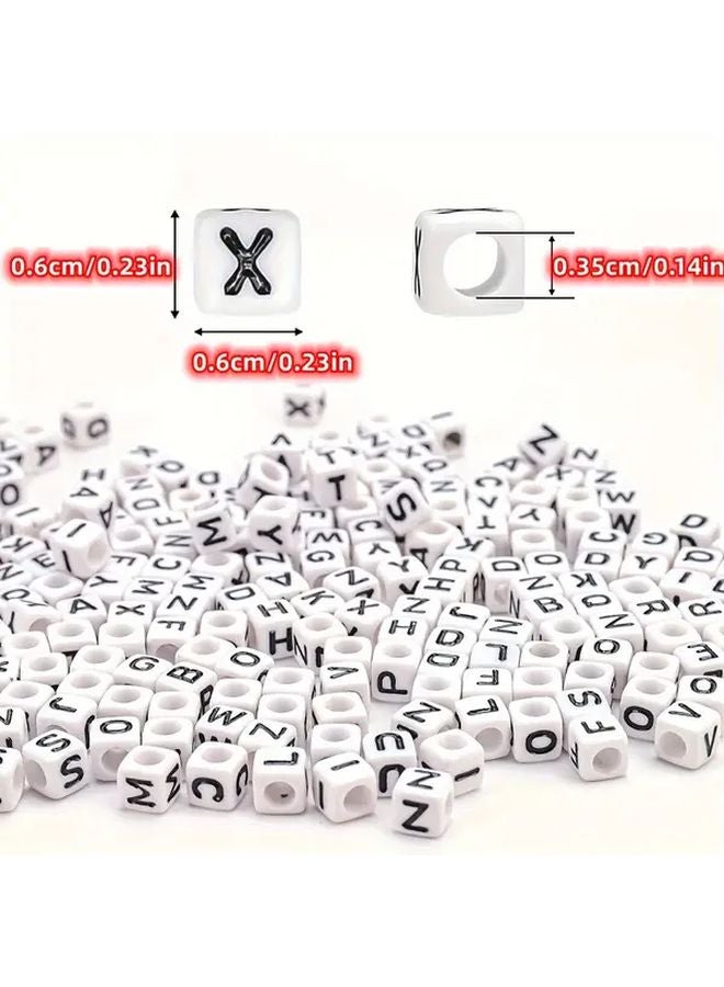 500 قطعة من خرز الأبجدية الأكريليكي، 5 ألوان لمشاريع صنع المجوهرات DIY وسلاسل الهواتف - Image 5