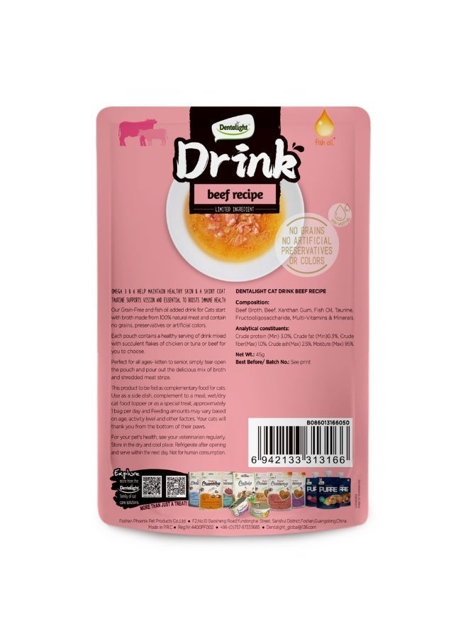 Dentalight 4pcs Dentalight Beef Cat Drink 45g Twin – Liquid Cat Treat - Image 2