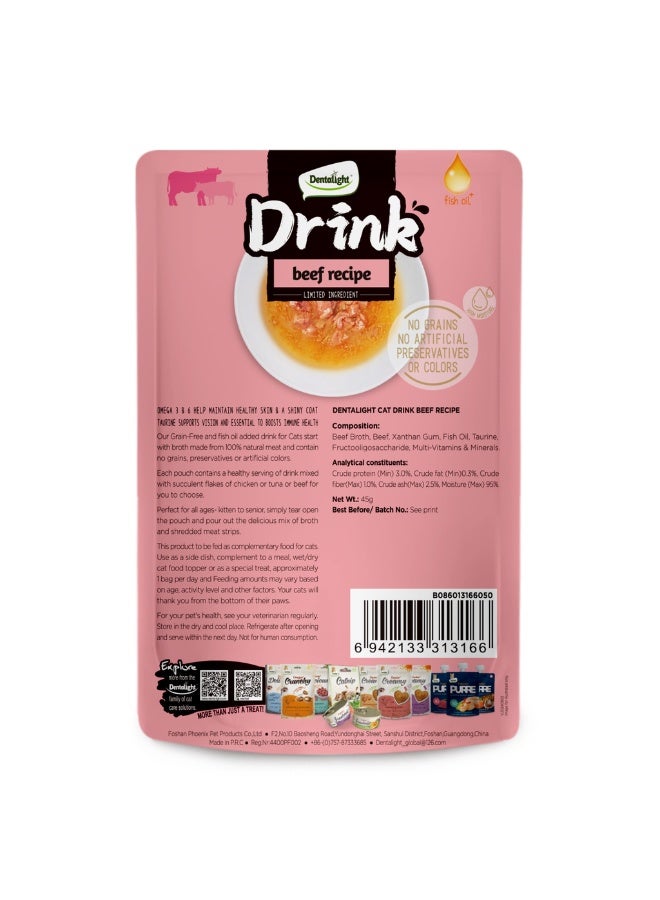 Dentalight 4pcs Dentalight Beef Cat Drink 45g Twin – Liquid Cat Treat - Image 3