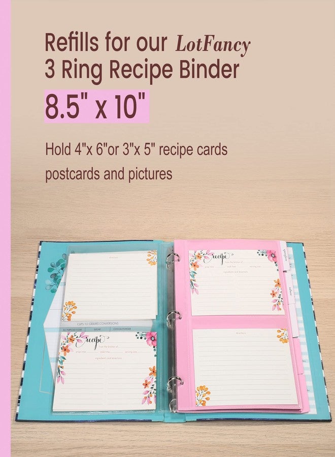 LotFancy 15 Recipe Cards Protectors and 5 Dividers, 18 Labels, Recipe Binder Refills, Sheet Sleeves and Tabbed Dividers, 2 Slots per Page - Image 5