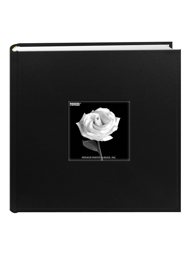 ألبومات صور بايونير ألبومات الصور Pioneer Photo Albums DA-200SF/BLK 200، غلاف إطار من الجلد الصناعي المُخيط، مقاس 4 × 6 بوصات، لون أسود  - Image 1