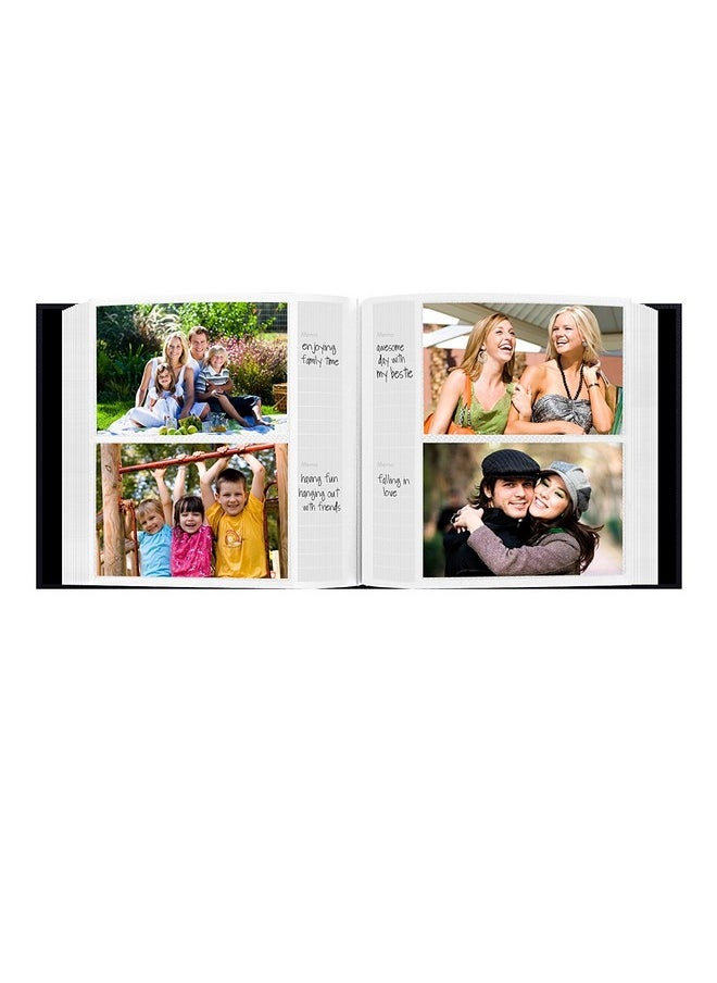 ألبومات صور بايونير ألبومات الصور Pioneer Photo Albums DA-200SF/BLK 200، غلاف إطار من الجلد الصناعي المُخيط، مقاس 4 × 6 بوصات، لون أسود  - Image 4