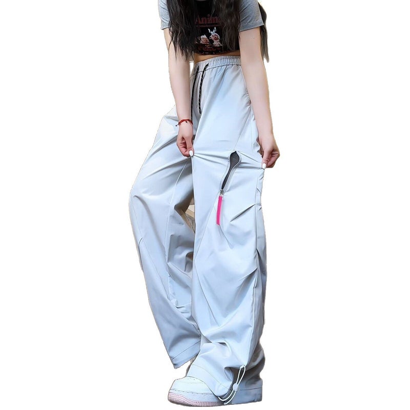 Women's Purple Zip Cargo Pants Quick-Dry Waterproof - Image 4